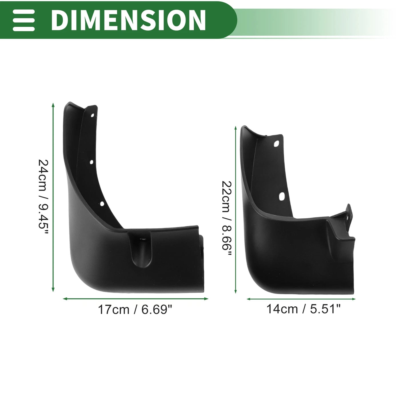 Set of 4 Mud Flaps Splash Guards for Nissan Tiida (2016–2021)