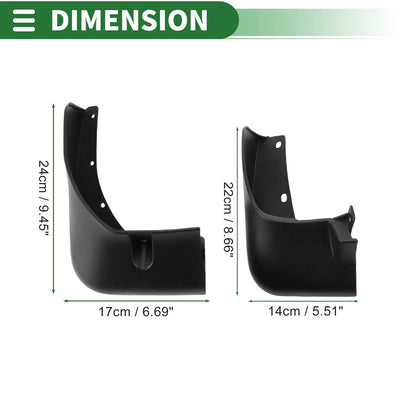 Set of 4 Mud Flaps Splash Guards for Nissan Tiida (2016–2021)