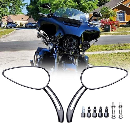 Skull Teardrop Rearview Mirrors  for Harley Sportster XL883 1200