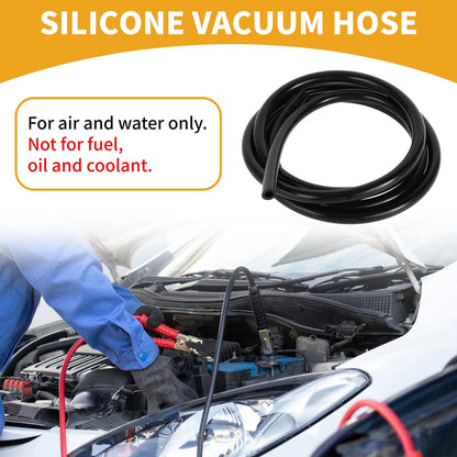 Silicone Vacuum Tubing Hose 1/4" ID 5FT (6mm, 2mm Thickness)
