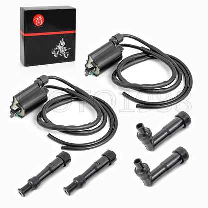 2 Sets Ignition Coil & Spark Plug Cap for Honda CB750 Nighthawk (1991–2003)