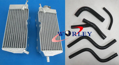 Aluminum Radiator with Blue Hoses for Honda CR125R (1987–1988)