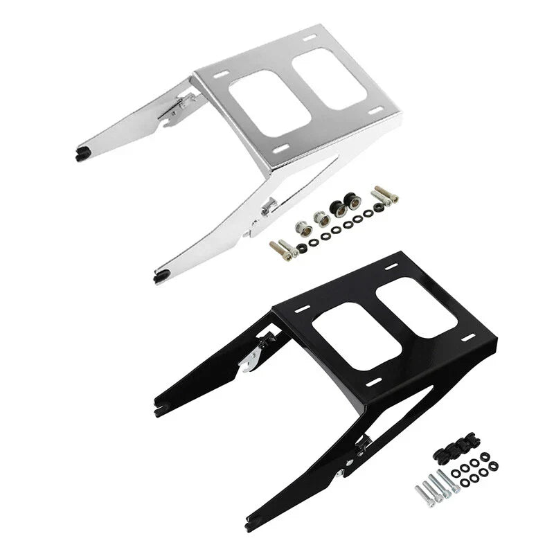 Chrome/Black Two Up Mount Rack for Harley Softail Sport Glide (2018-2022)