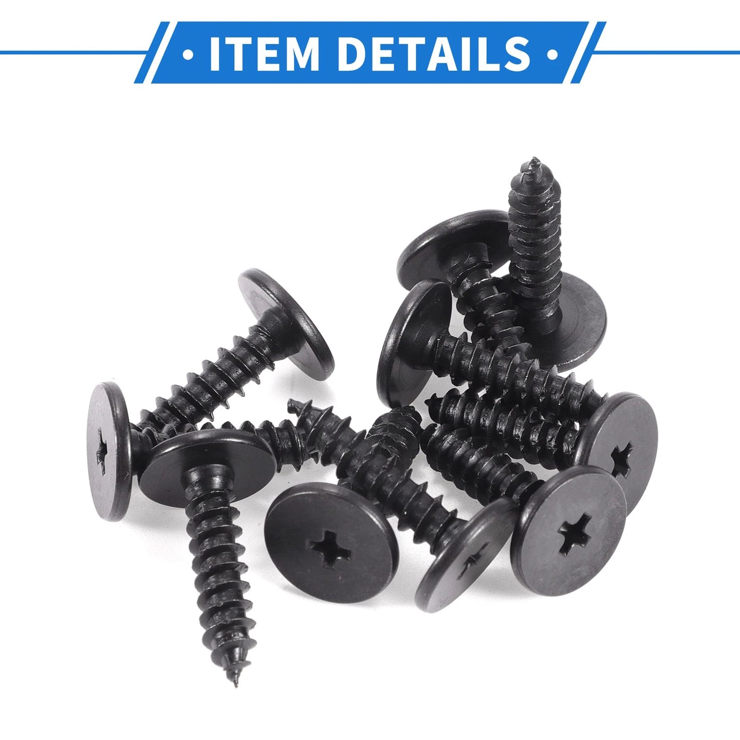 10 Pcs Fender Liner Splash Shield Bumper Cover Screw for Honda Accord