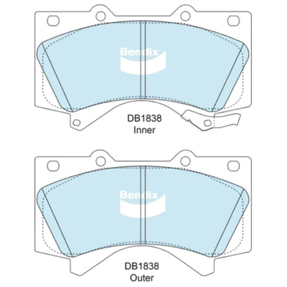 HD Front Disc Brake Pad Set for Landcruiser URJ202 UZJ200 VDJ200 2007~21