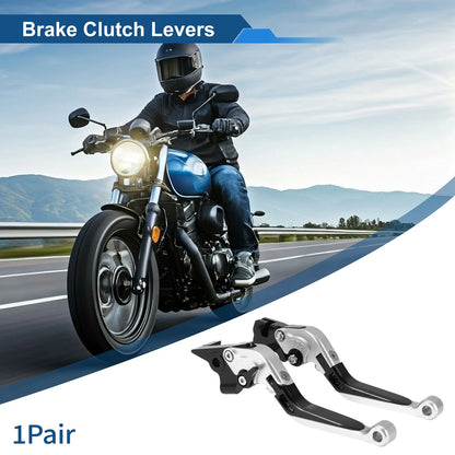 Adjustable Brake Clutch Lever Set for Yamaha MT-07 (2014–2022) Silver Black