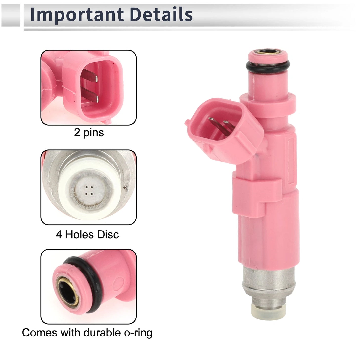Fuel Injector No. 23209-74190 for Toyota Previa 2.4L (1991–1997) 1 Pc Pink