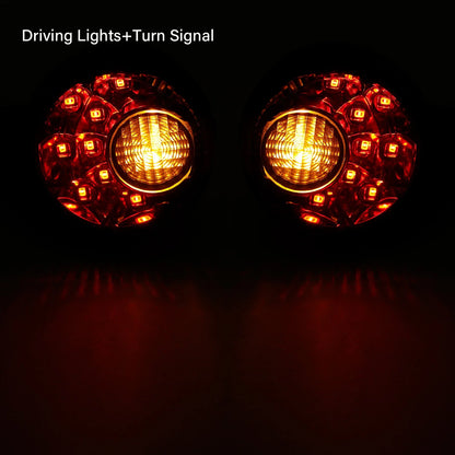 Chrome LED Rear Turn Signal Lights for Harley Sportster 883 XL1200 (1992-Up)