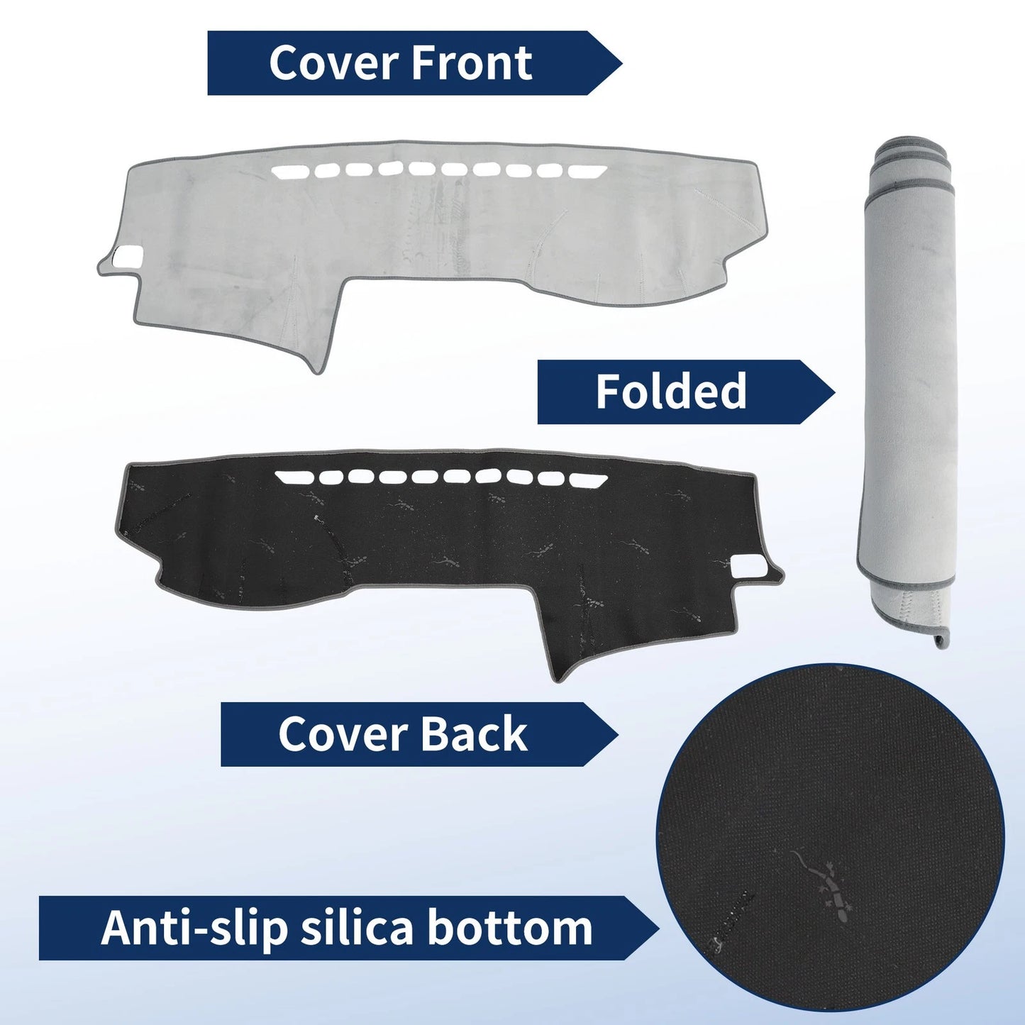 Dash Cover for Toyota Land Cruiser Prado 120 Series FJ120 (2003–2009) Gray Set of 1