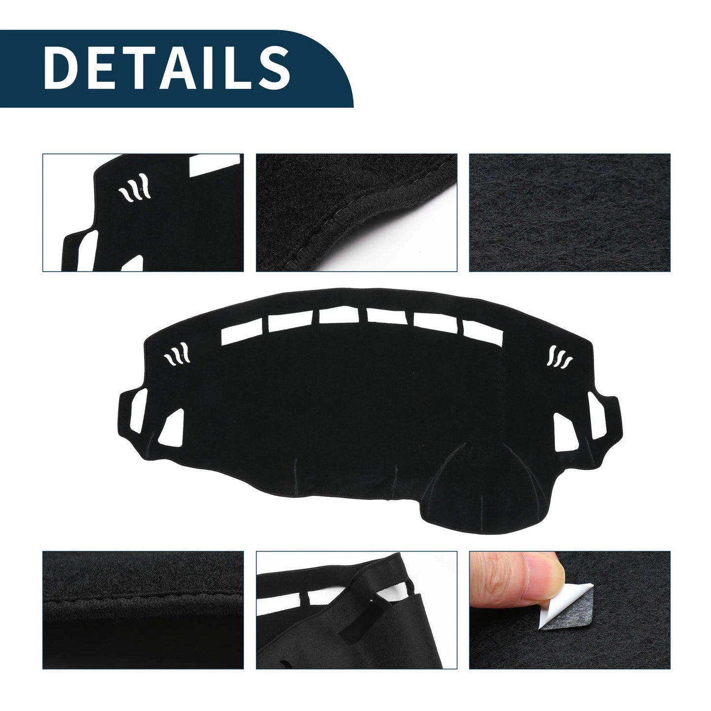 Dashboard Cover Mat for Suzuki Spacia MK32S (2013–2017) with Sticker Black