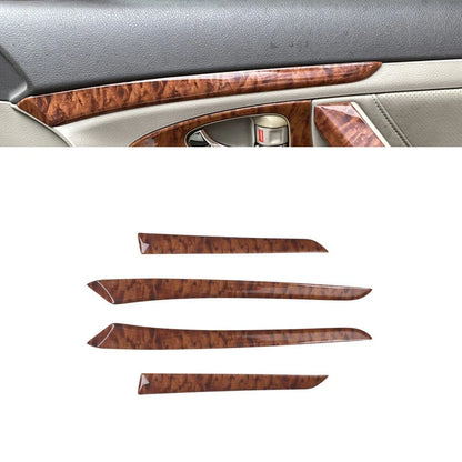 4x Brown Wood Inner Door Strip Decor Trim for Toyota Camry (2007–2011)