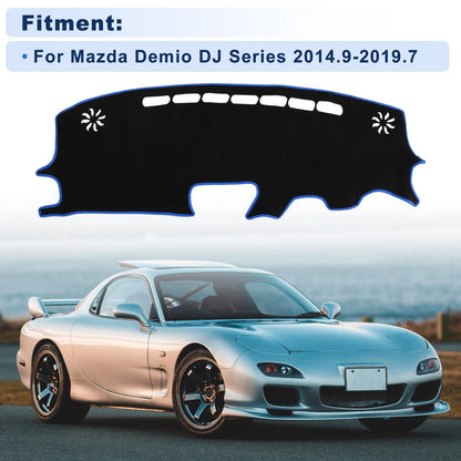 Dash Cover for Mazda Demio DJ Series (2014–2019) Polyester Black Blue Edge