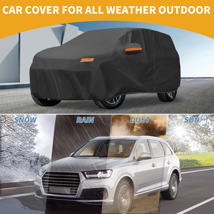 Waterproof Car Cover for Toyota RAV4 (190T-PU, Black, All Weather)