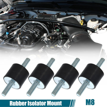Set of 4 M8 Car Anti Vibration Rubber Isolator Dampers 30x25mm