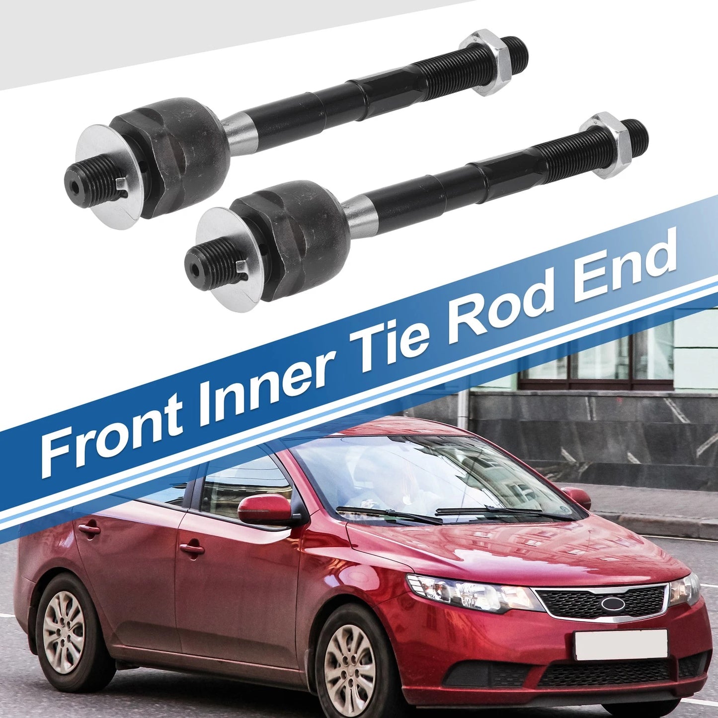 2 Pcs Front Inner Tie Rod End Links for Kia Sorento, Hyundai Santa