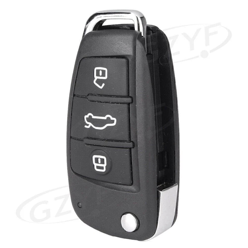 Folding Key Shell Remote Case 3 Buttons for Audi Q7 A8 Quattro (2007-2015)