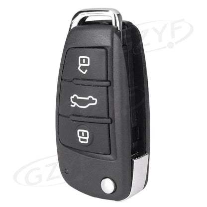Folding Key Shell Remote Case 3 Buttons for Audi Q7 A8 Quattro (2007-2015)