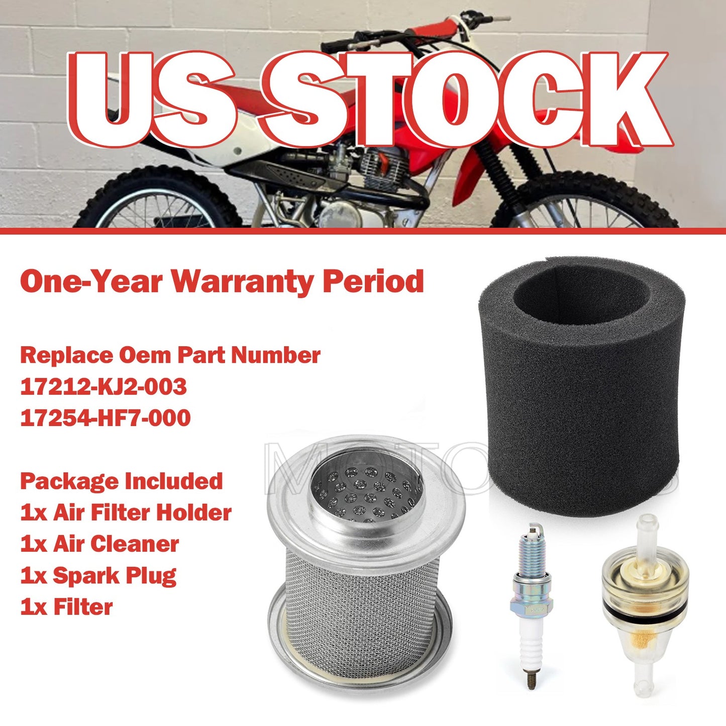 Air Filter Holder Kit for Honda XR80 XR100 CRF80 CRF100 TRX90