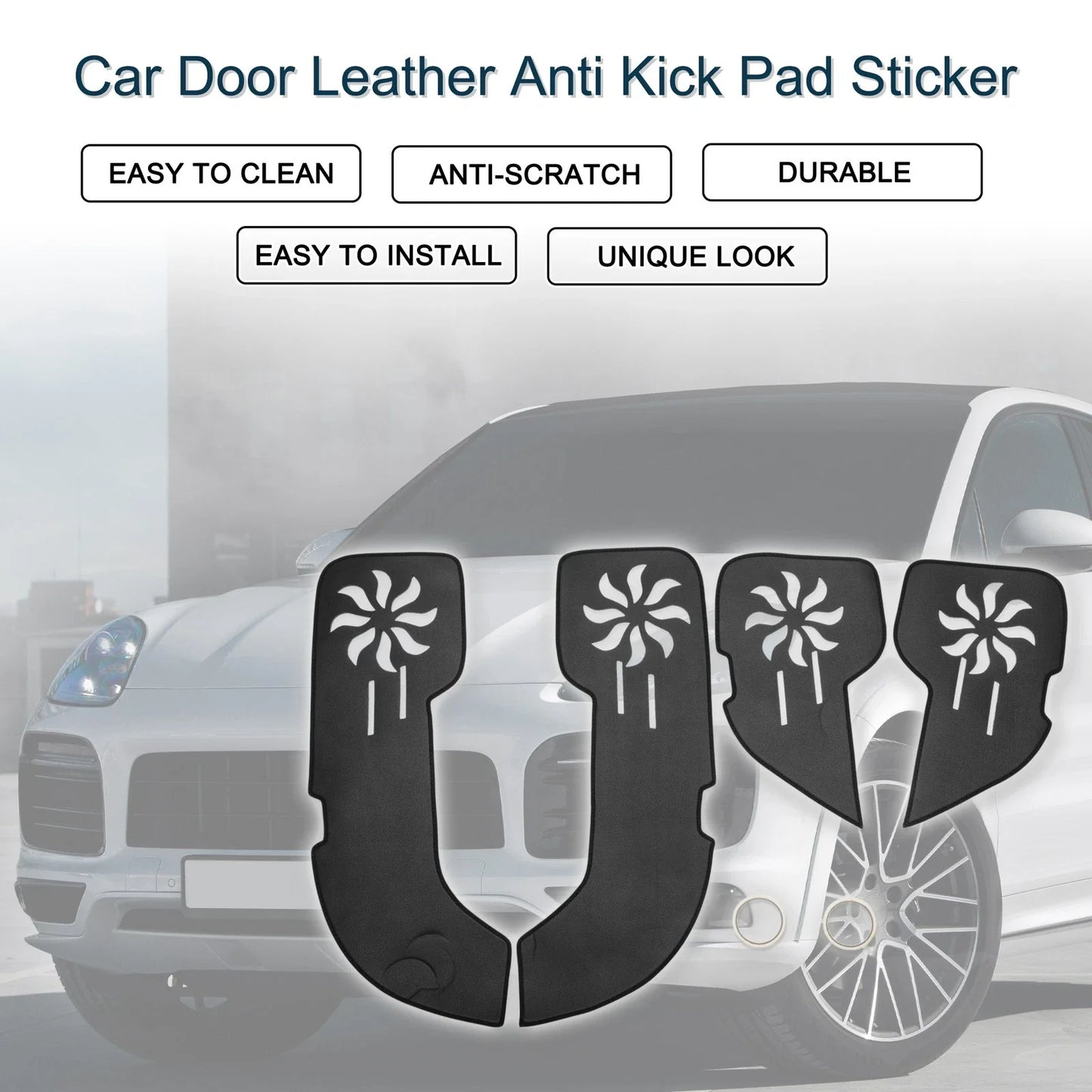 Car Door Leather Anti Kick Pad Sticker for Porsche Cayenne (2010-2015)