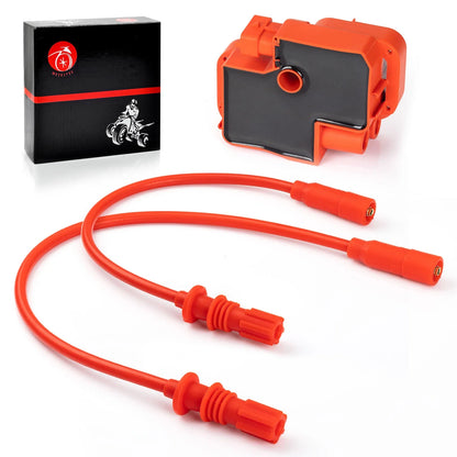 2x Ignition coil & spark plug cap for Polaris Scrambler 850/1000 (2007–2013)