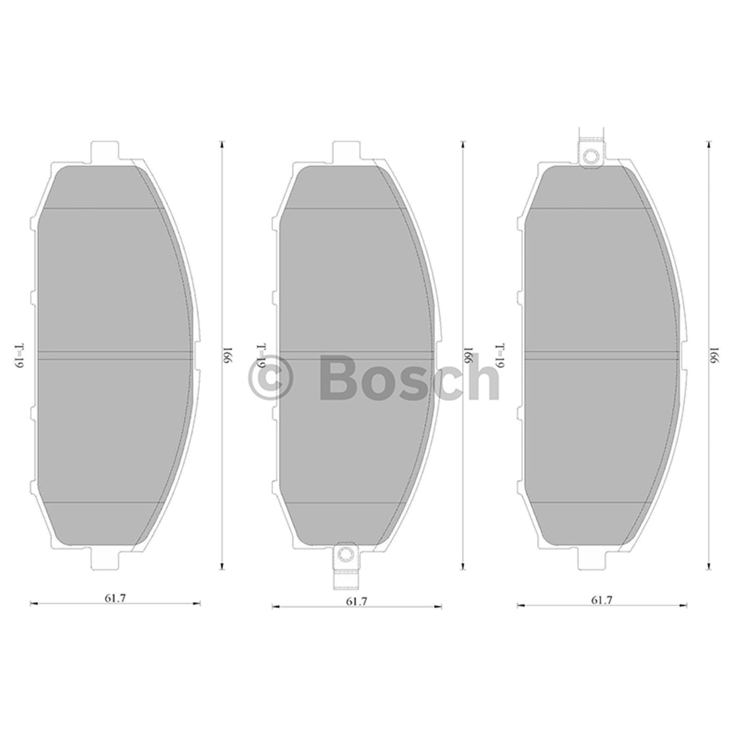 Set of 4 Front Disc Brake Pads for Nissan Patrol GU Y61 (1997–2016)