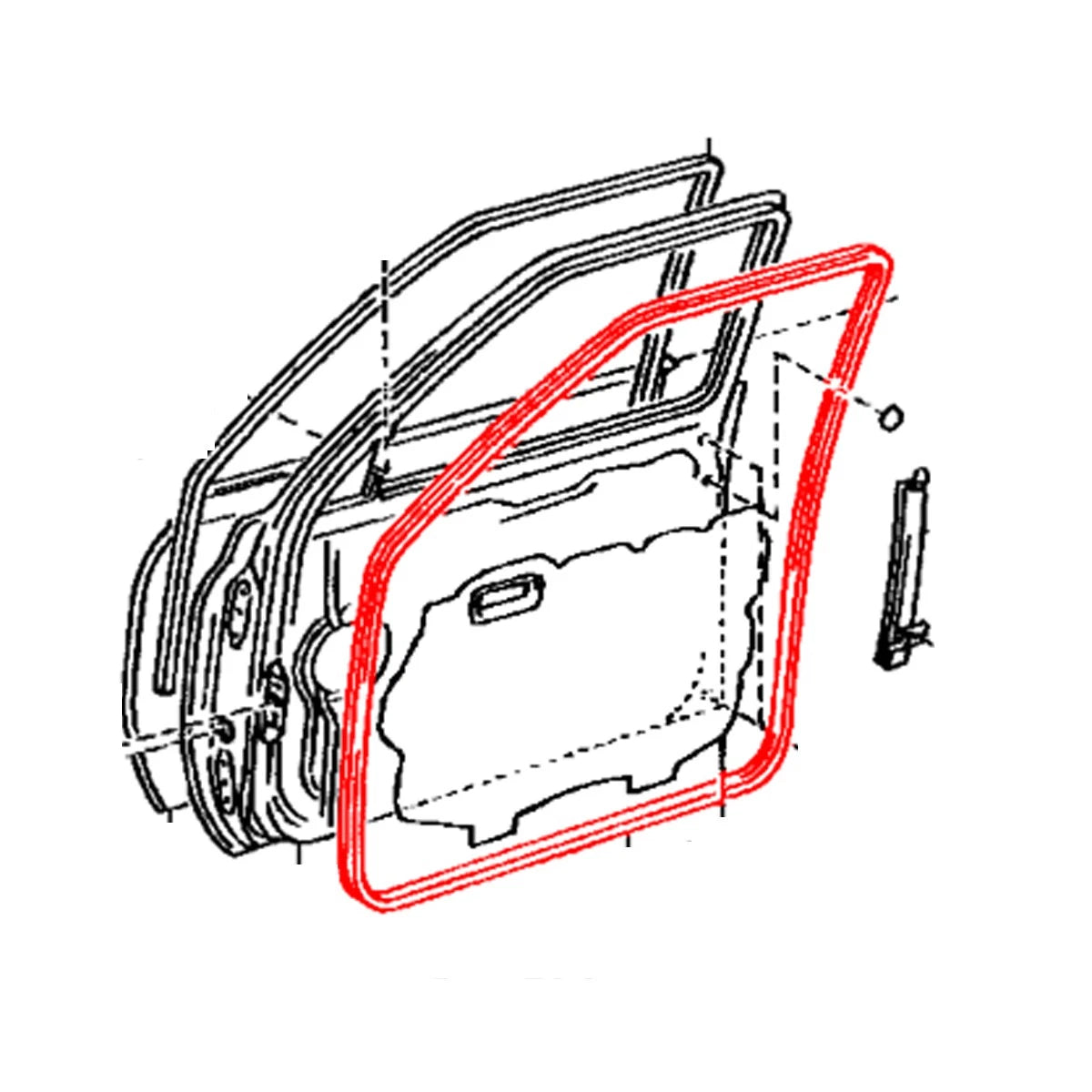 Front Door Weatherstrip Set for Toyota Land Cruiser FJ80 (1990–1997)