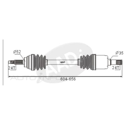 LH CV Shaft for Mazda 121 (1996–2000)