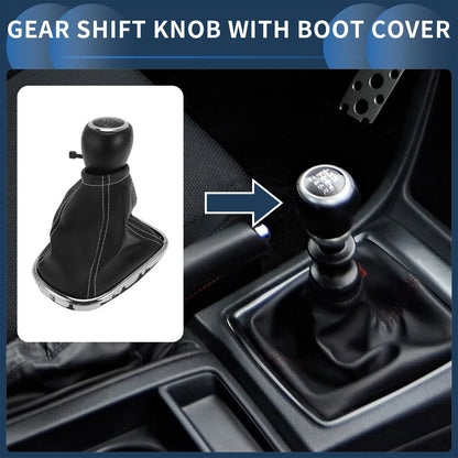 6 Speed Gear Shift Knob & Cover for Chevrolet Cruze (2010-2015) Black Faux Leather