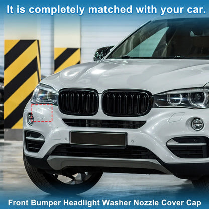 Front Right Washer Nozzle Cover Cap Silver Tone for BMW X6 (2015-2019)