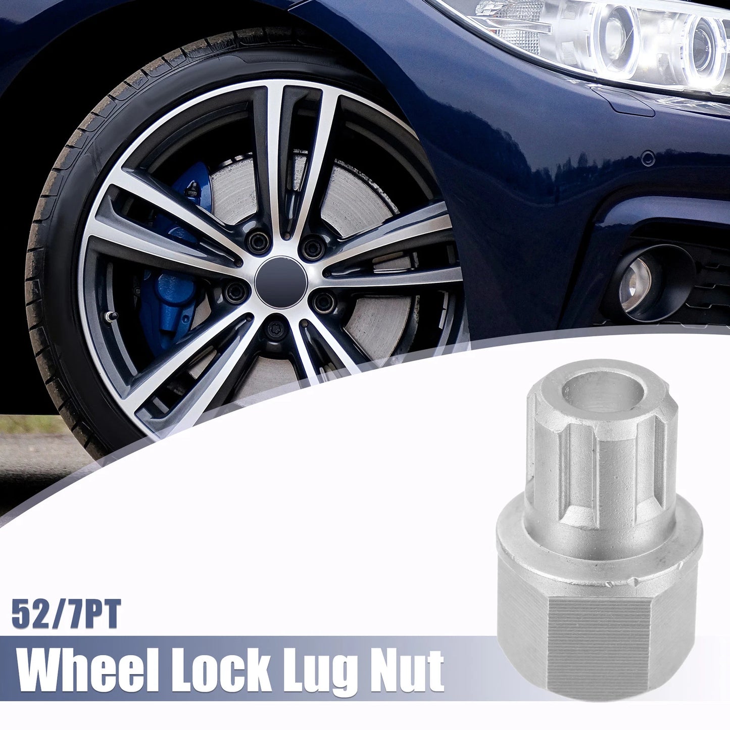 Anti Theft Wheel Lock Key Lug Nut Screw Removal for VW Audi (52/7PT)