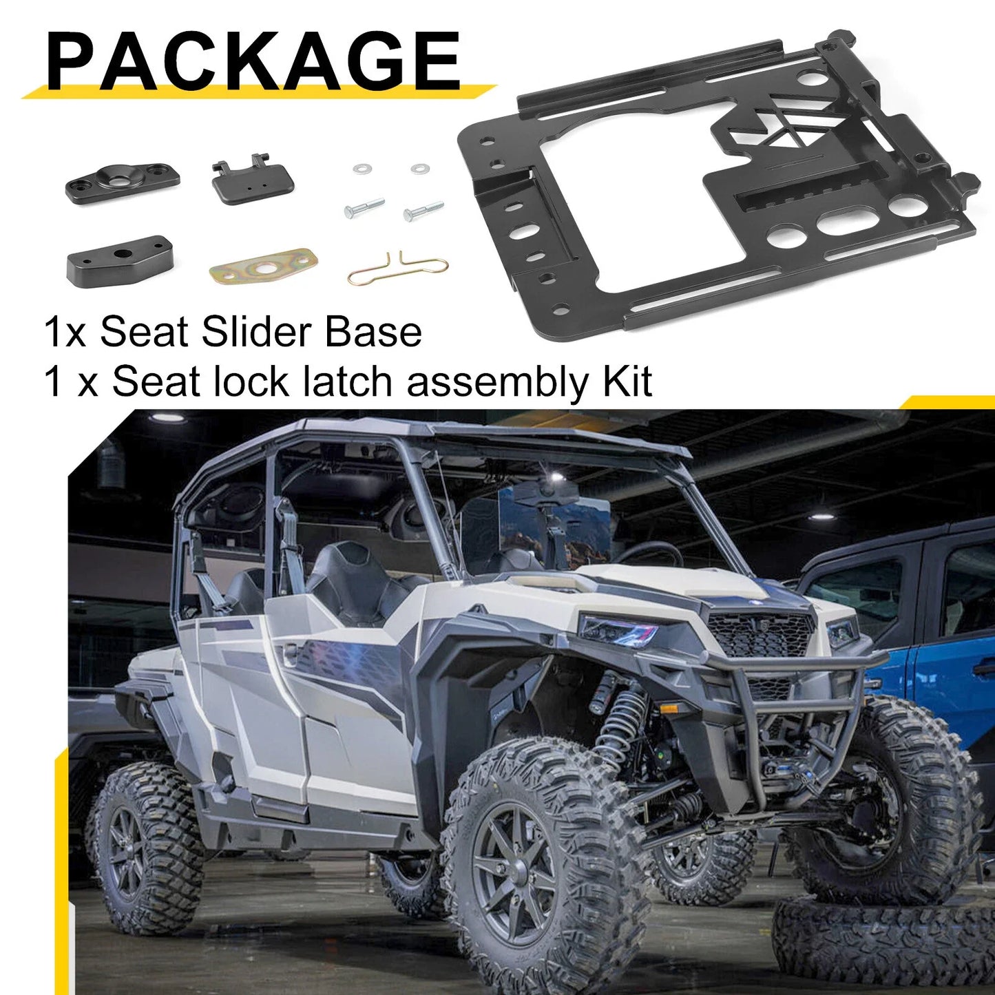 Seat Slider Assy & Latch Lever Kit for Polaris RZR XP Turbo 4 RS1 (2016–2021)