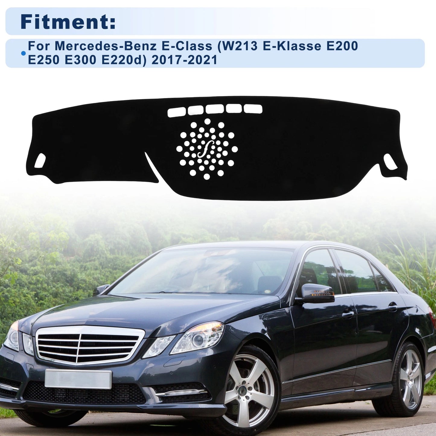 Dash Cover for Mercedes-Benz E-Class W213 (2017–2023) Black