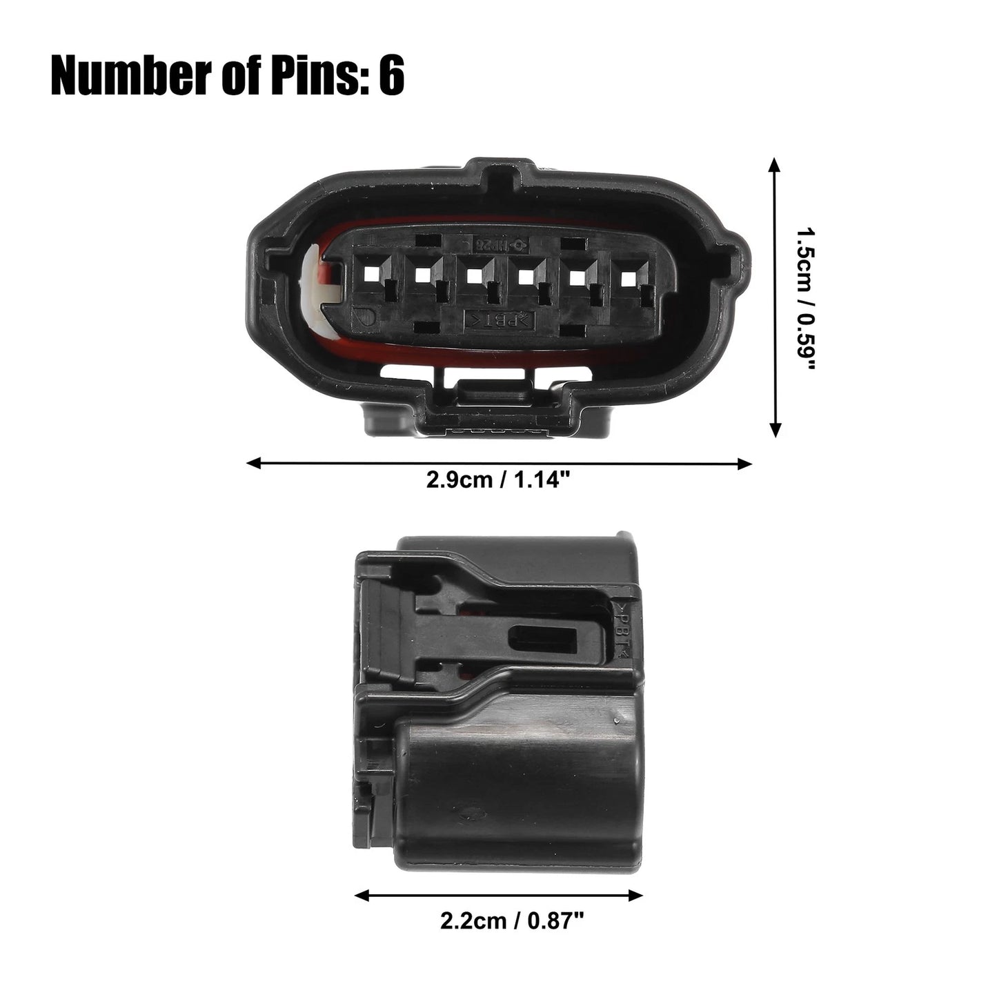 Set of 6 Pin Accelerator Pedal Connector Adapter Kit for Toyota (No. 9098012303)