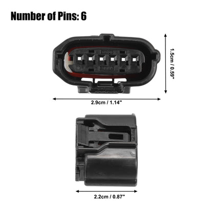 Set of 6 Pin Accelerator Pedal Connector Adapter Kit for Toyota (No. 9098012303)