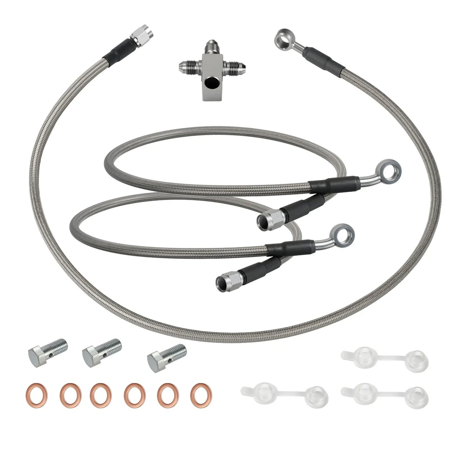 3 x Front Brake Hose Lines Kit for Suzuki Quadsport Z400 LTZ400 LTZ400Z (2003–2008)