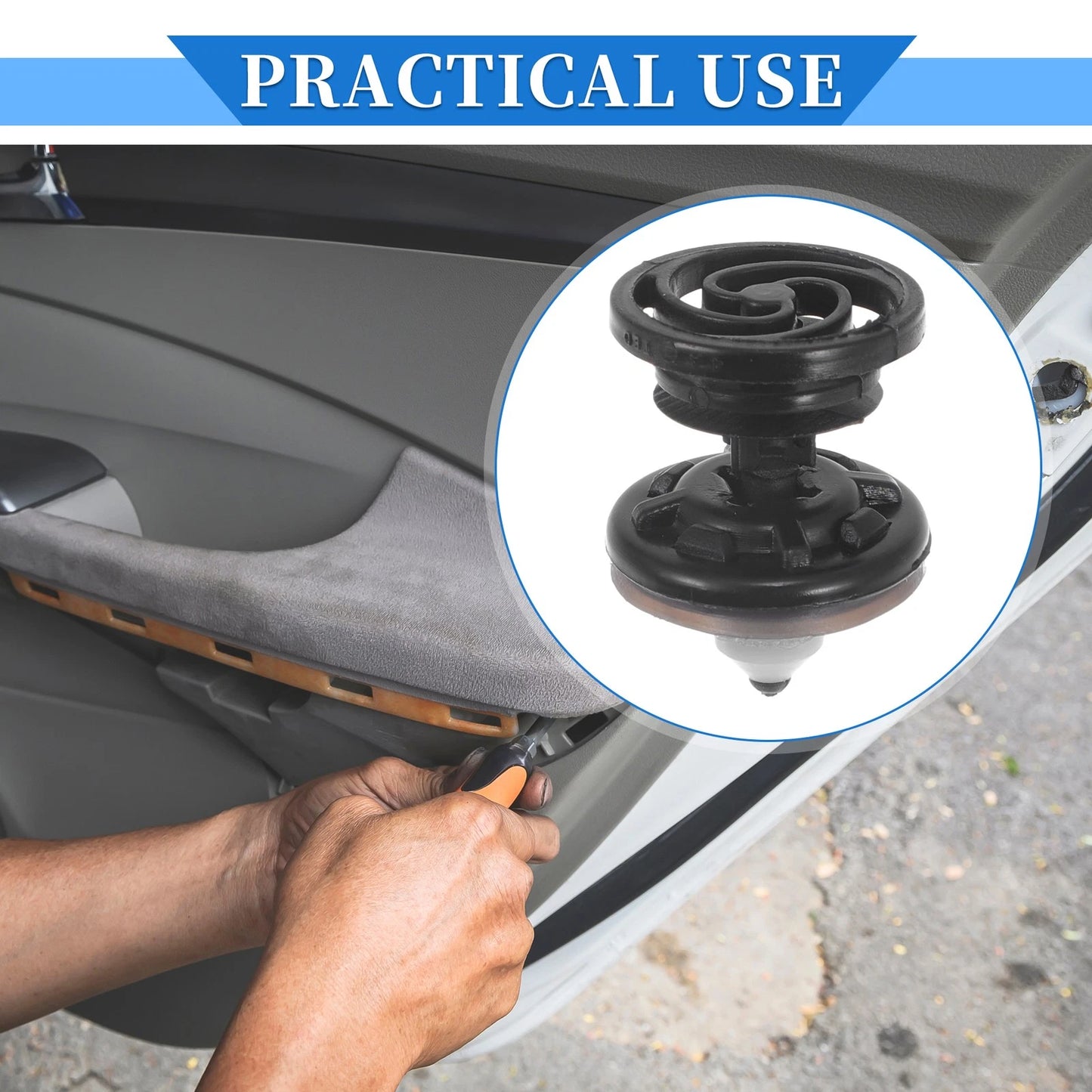 30 Pcs Door Panel Trim Retainer Clips for Audi A5 Quattro (2008–2023) Nylon Black