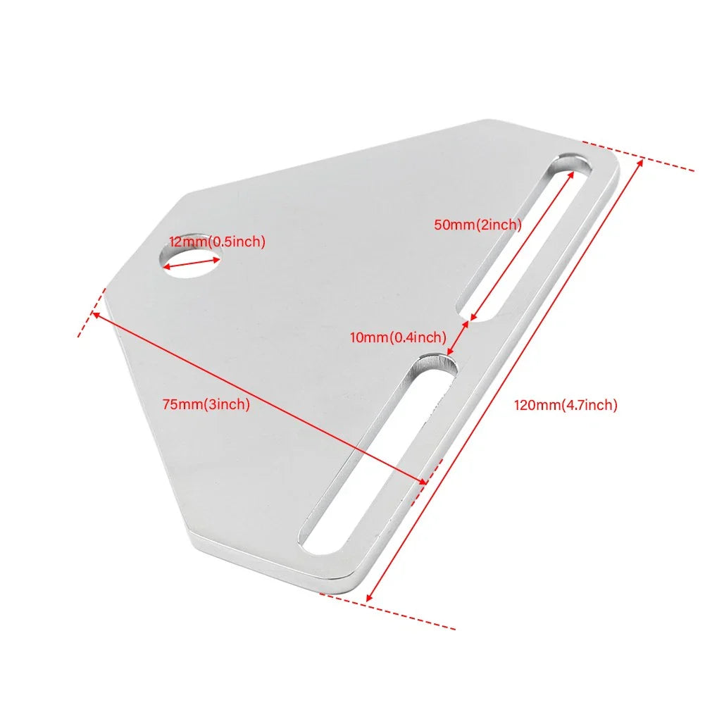 Bottom Mount Headlight Bracket Adapter for Harley Cruiser Chopper Touring Chrome