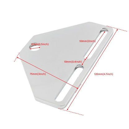 Bottom Mount Headlight Bracket Adapter for Harley Cruiser Chopper Touring Chrome