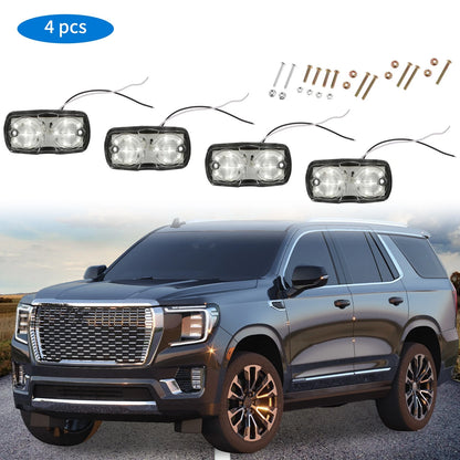 Set of 4 LED Side Fender Marker Lights for Universal Vehicles