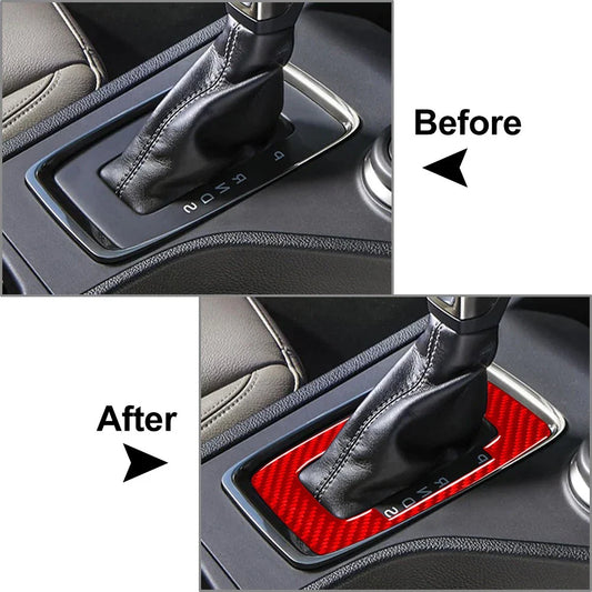 Carbon Fiber Gear Shift Panel Cover Trim for Ford Ranger 2015-2022