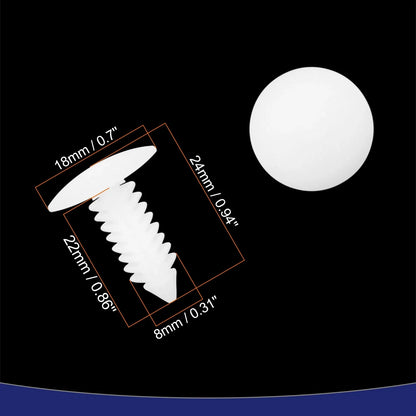 White Expansion Trunk Clips for Honda (40)