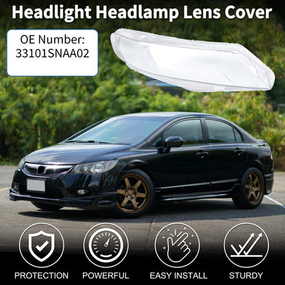 1 Pc Headlight Lens Cover for Honda Civic (2006–2011) No. 33101SNAA02