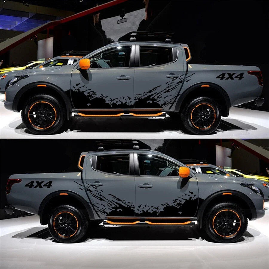 Universal 4x4 Side Body Decal Splash Graphic Vinyl Sticker for Car