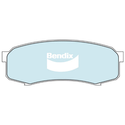 Set of 4 Bendix Rear Disc Brake Pads for Toyota Fortuner (2015–2019)