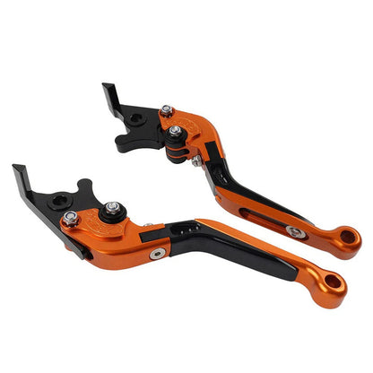 Orange Extendable Brake Clutch Levers for Suzuki GSXR750, 600, KATANA, V-STROM