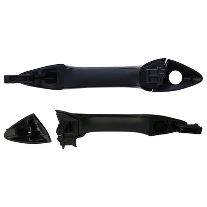 Set of 4 Door Handle Outer Black for Hyundai i30 (2012–2017)