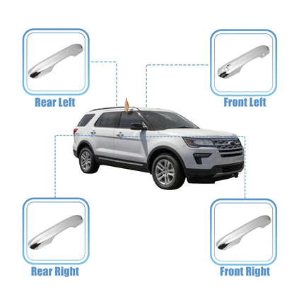 Set of 4 Exterior Door Handle Cover Trim for Ford Explorer (2020–2022)