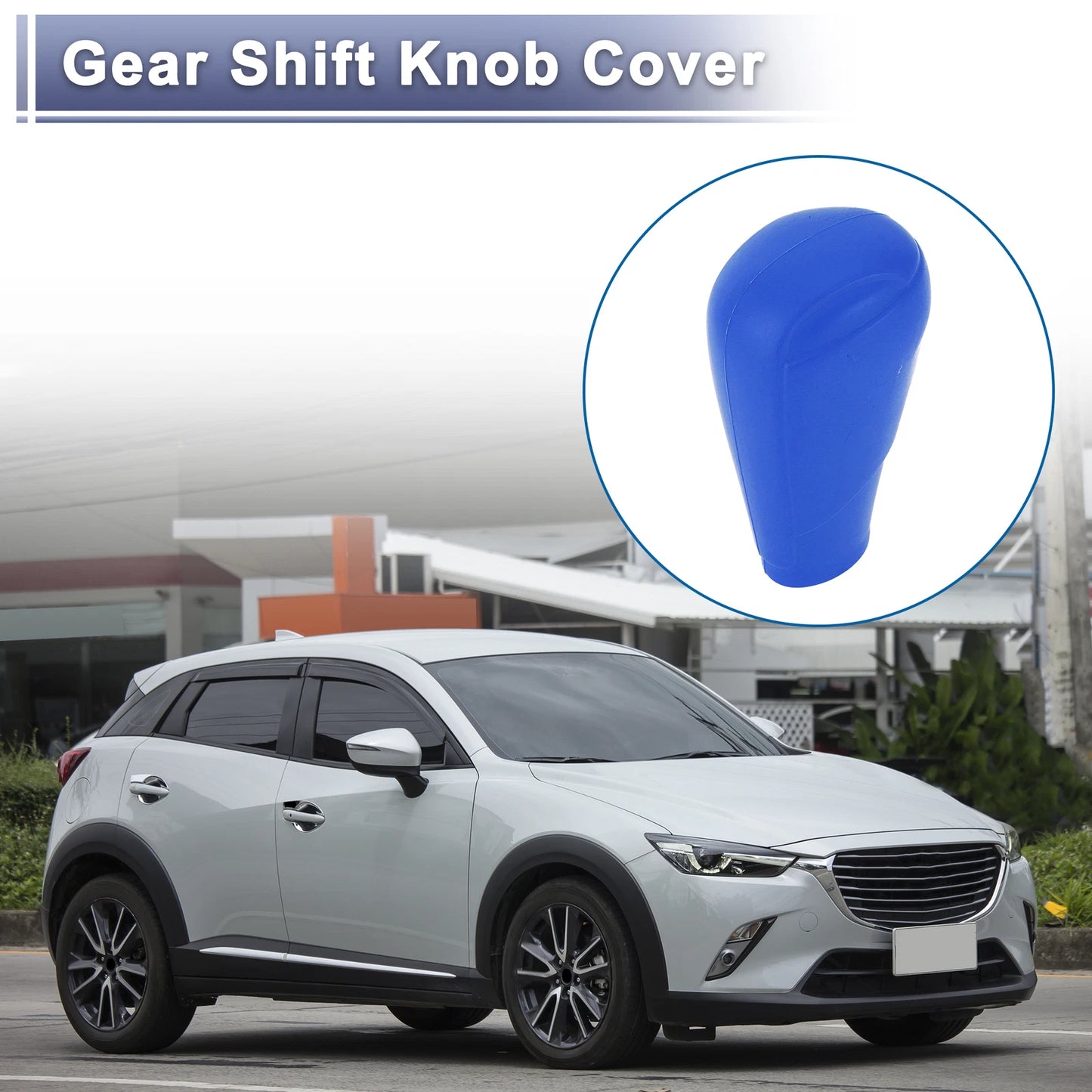 1 Pc Gear Shift Knob Cover Blue Silicone for Mazda 3 (2014–2019)