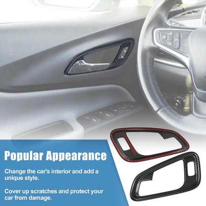 2 x Black Inner Front Door Handle Patch Covers for Chevrolet Colorado (2015-2022)