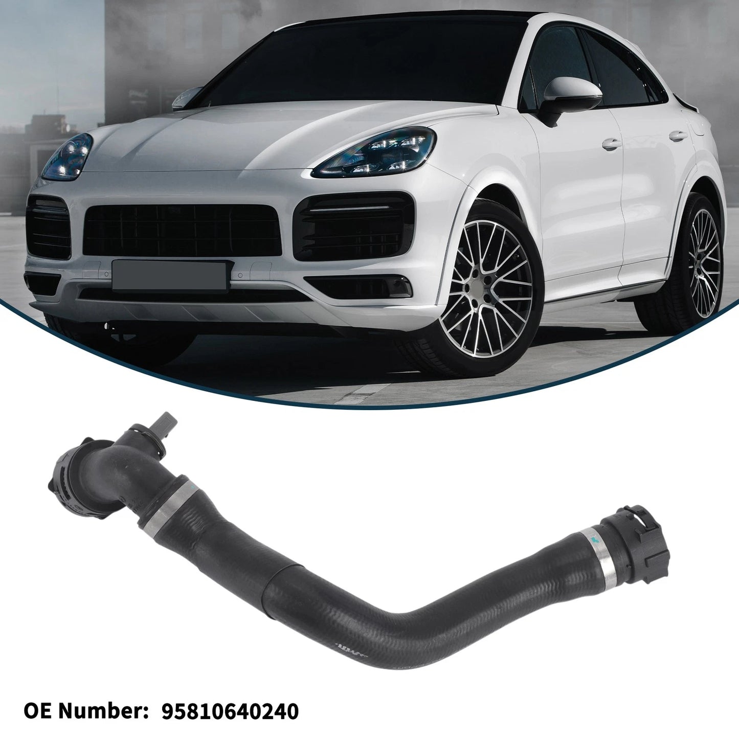 Radiator Hose No. 95810640240 for Porsche Cayenne (2009–2016) Lower